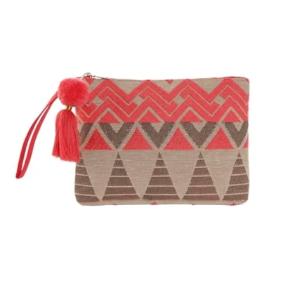 Afbeelding van Reistasje Home ESPRIT Beige Fuchsia 26 x 2 19 cm