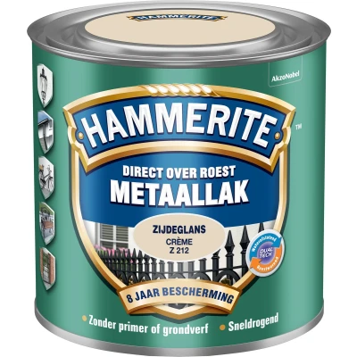 Afbeelding van Hammerite Metaallak Zijdeglans Créme 0,25 liter