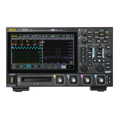 Afbeelding van RIGOL DHO924S draagbare digitale oscilloscoop, 250 MHz, 12 bit,4 analoge kanalen, 16 ondersteunt Bodediagram analyse, geïntegreerde signaalgenerator van 25 MHz.