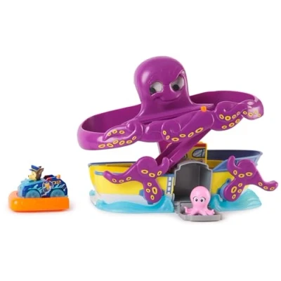 Afbeelding van PAW Patrol Pup Squad Octopus Rescue speelset, Chase speelgoedauto van 6,3 cm en babyoctopus figuur, speelgoed voor fantasierijk spel