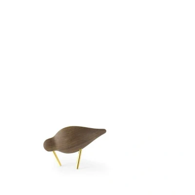 Afbeelding van Normann Copenhagen Shorebird Vogel Collectors Item Small Walnoot Messing
