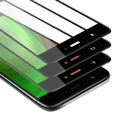 Afbeelding van Cadorabo 3x Screenprotector geschikt voor Huawei NOVA Volledig scherm pantserfolie Beschermfolie in TRANSPARANT met ZWART Getemperd (Tempered) Display beschermend glas 9H hardheid 3D Touch