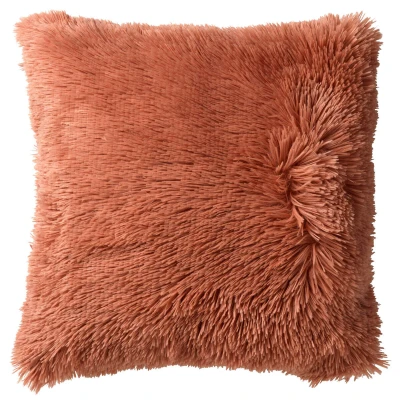 Afbeelding van Dutch Decor FLUFFY Sierkussen 45x45 cm superzacht effen kleur Muted Clay roze