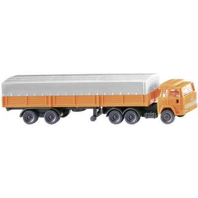 Afbeelding van Wiking 0956 11 N Vrachtwagen Magirus Deutz Laadbakdieplader combinatie, oranje