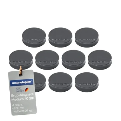 Image de magnetoplan Aimants Ergo &quot;moyen&quot; , gris roche