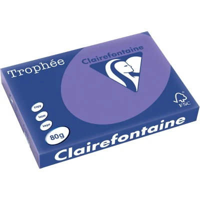 Afbeelding van Clairefontaine Trophée Intens, gekleurd papier, A3, 80 g, 500 vel, violet 3 stuks