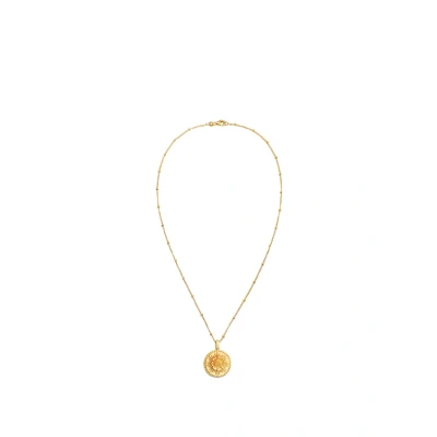 Afbeelding van Elli Flower COIN Vintage Ketting goldcoloured, Dames, Maat: 45, Gold coloured