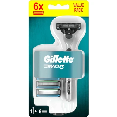 Afbeelding van Gillette Mach3 Scheersysteem + 6 Mesjes Voor Mannen
