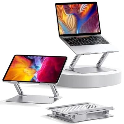 Afbeelding van UGREEN Verstelbare Opvouwbare Laptopstandaard Laptop Desktop Ergonomisch Geventileerde Koeling Stand 10 tot 17,3 Inch Compatibel met MacBook Air Pro HP Dell Acer
