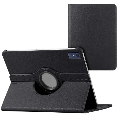 Afbeelding van iMoshion Tablet Hoes Geschikt voor Lenovo Tab P12 360 Draaibare Bookcase Zwart