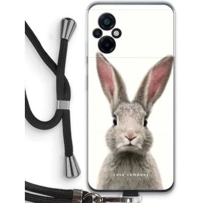 Afbeelding van Case Company® hoesje met Koord geschikt voor Xiaomi Poco M5 Daisy Telefoonhoesje Zwart Bescherming aan alle Kanten en Over de Schermrand