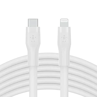 Afbeelding van Belkin Usb c / Lightning kabel Boost Charge Flex 3 M Wit (caa009bt3mwh)