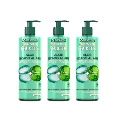 Afbeelding van Garnier Fructis Aloë hydraterende haarbehandeling voor lang normaal haar met alore vera en plantaardige glycerine, 3 x 400 ml