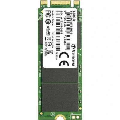 Afbeelding van Transcend 128 GB SATA M.2 SSD 2260 harde schijf 6 Gb/s Retail TS128GMTS600S
