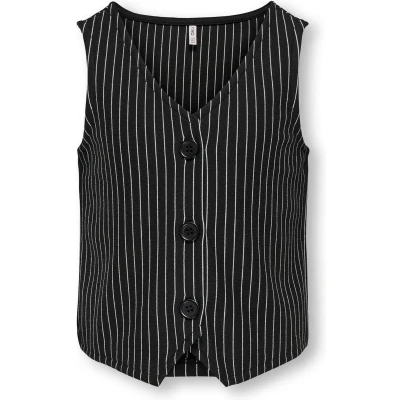 Afbeelding van KIDS ONLY Gilet Blair Zwart dessin 164