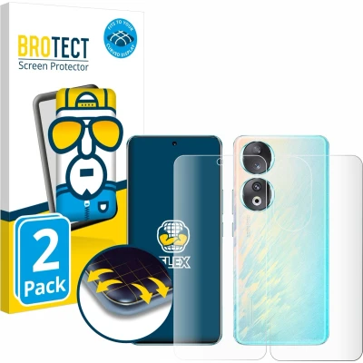Afbeelding van BROTECT Screenprotector voor Honor 90 (Voor+Achter) Folie Beschermfolie transparant volledig dekking (2 Stuks)