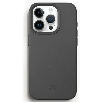 Afbeelding van Woodcessories bio Case MagSafe Geschikt voor iPhone 15 Pro Max Duurzaam Eco vriendelijk Gemaakt van materialen Zwart