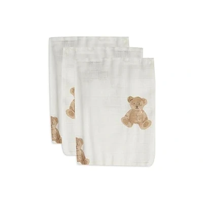 Image de Lot de 3 gants toilette gaze coton Teddy Bear Jollein