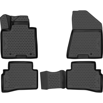 Afbeelding van WALSER XTR 75276 Vloermatset Waterdicht Rubber voor en achter Zwart Op maat gemaakt