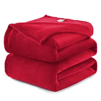 Afbeelding van WAVVE Knuffeldeken, pluizige deken, fleece bankdeken, 150 x 200 cm, warm, rood, XL