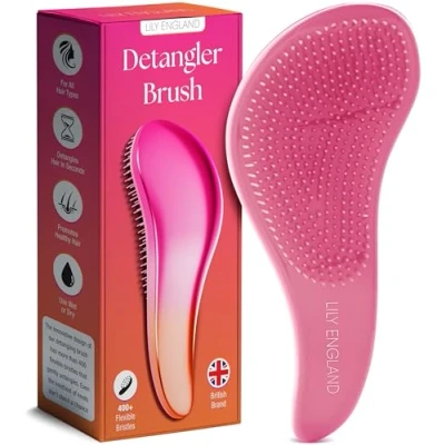 Afbeelding van ontwarren haarborstel, ontwarrende haarborstel voor vrouwen, meisjes en kinderen borstel nat, fijn, krullend, dik, afro haar van Lily England Rose Gold