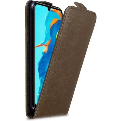 Afbeelding van Cadorabo Hoesje geschikt voor Huawei P30 LITE in KOFFIE BRUIN Beschermhoes flip design Case Cover met magnetische sluiting
