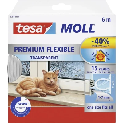 Afbeelding van Tesa Tochtband O profiel 6m x 1 7mm transparant