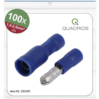 Afbeelding van Quadrios 23C491 Ronde connector 1.5 mm² 2.5 Blauw 100 stuk(s)