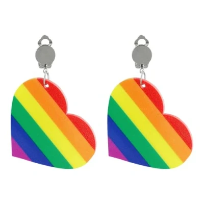 Afbeelding van Boland Oorbellen Pride Multi Volwassenen Vrouwen Progress Regenboog Hart
