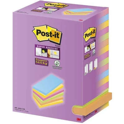 Afbeelding van Memoblok 3M Post it 655 127x76mm color notes
