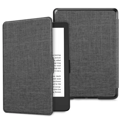 Afbeelding van Fintie Kindle 11e generatie 2022 6 inch hoes (modelnummer: C2V2L3), lichtgewicht beschermhoes met automatische slaap/waakfunctie voor inch, grijs