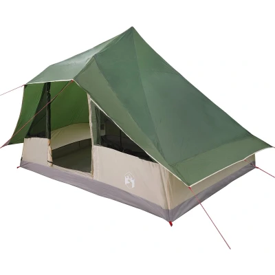 Afbeelding van vidaXL Gezin Tent Tipi Groen 10 Persoons Waterdicht