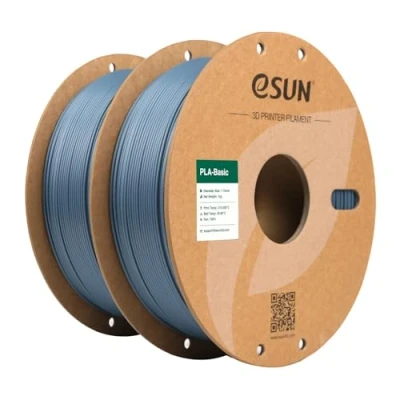Afbeelding van eSUN EPLA filament 1,75 mm, hoge snelheid, nauwkeurigheid +/ 0,05 1 kg per spoel, 2 spoelen voor 3D printers, grijs en