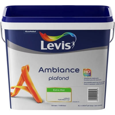 Afbeelding van Levis Ambiance Plafondverf Extra Mat Leliewit 5L