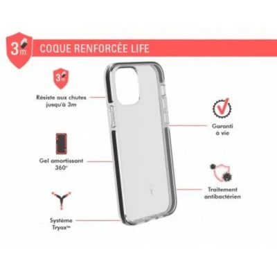Afbeelding van Force Case, Versterkte hoes Geschikt voor Apple iPhone 12 mini LIFE, Transparant