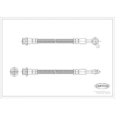 Afbeelding van CORTECO 19032358 Remslang Vooras links 270 NISSAN: Patrol GR 4 SUV, Hardtop, 3/1 SUV