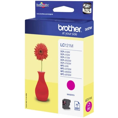 Afbeelding van Brother LC 121M Inktcartridge Magenta