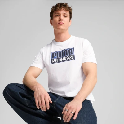 Afbeelding van Puma Graphics MOTO Tshirt print, Heren, Maat: Medium, White
