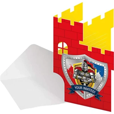 Image de Invitation Knight Shield Castle Form 8 pièces