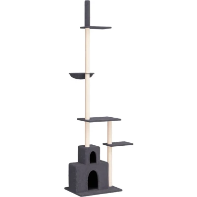 Afbeelding van vidaXL Kattenmeubel vloer tot plafond 250,5 276,5 cm donkergrijs
