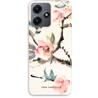 Afbeelding van Case Company® hoesje geschikt voor Xiaomi Redmi 12 Japanse bloemen Soft Cover Telefoonhoesje Bescherming aan alle Kanten en Schermrand