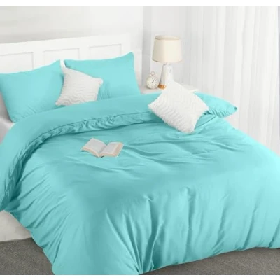 Afbeelding van Utopia Bedding Dekbedovertrekset, dekbedovertrek van zachte microvezel 200 x cm met kussenslopen 50 75 cm, beddengoedset Spablauw