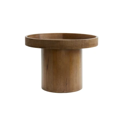 Afbeelding van Kalomo bijzettafel Ø60x44 cm hout donkerbruin