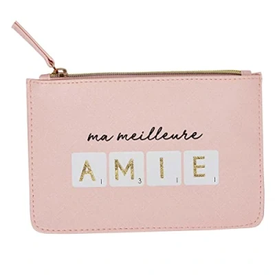 Afbeelding van Draeger Mijn beste vriendin tas met ritssluiting opslag make up lippenstift potloden cadeau verjaardag alle gelegenheden