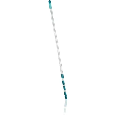 Image de Leifheit 41523 Manche télescopique 130 à 400 cm, balais réglable et extensible, perche pour nettoyage sols, vitres, plafonds, Gris Turquoise,