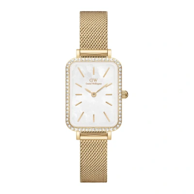 Afbeelding van Daniel Wellington Quadro Lumine Bezel EVER MOP Horloge goldcoloured, Maat: One Size, Gold coloured