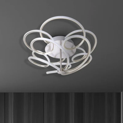 Afbeelding van LED plafondlamp Rizado, step dim, zwart