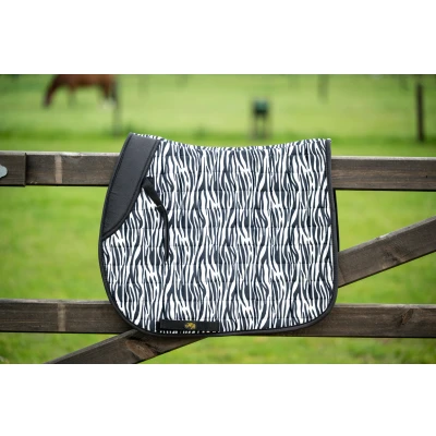 Image de HB Ruitersport Tapis de Selle Zebra Polyvalent Noir/Blanc