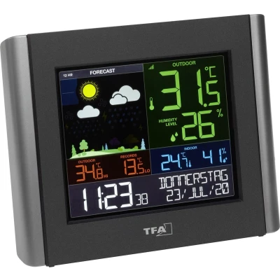Afbeelding van TFA Dostmann VIEW METEO 35.8000.01 WiFi weerstation Verwachting voor 12 uur Aantal sensoren max.: 1