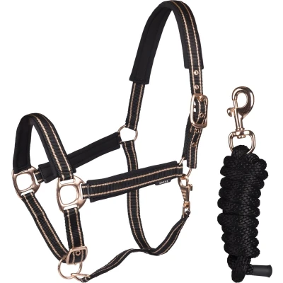 Afbeelding van Horka Halsterset Deluxe Zwart/Zilver Mini Shetland
